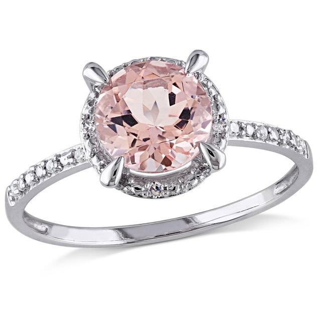 Gemstone Classics™ 10kt. White Heart Diamond Halo Ring