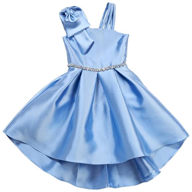 Girls (7-16) Rare Editions Asymmetrical Bow Strap High Low Dress