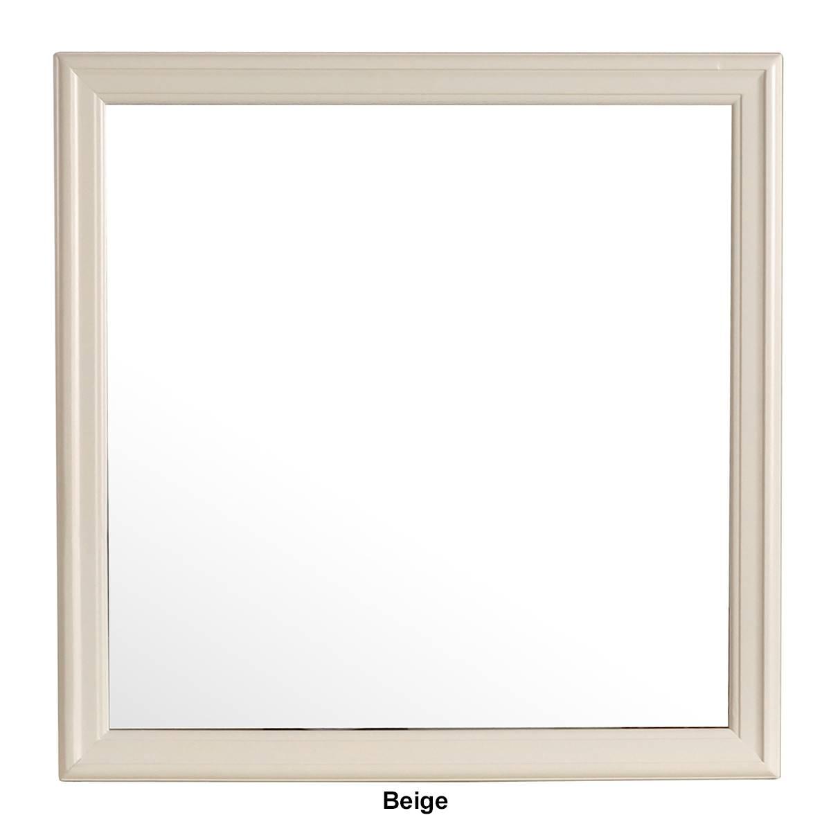Passion Furniture Classic Square Wood Dresser Mirror - 38x38