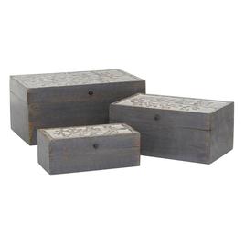 9th & Pike(R) 3pc. Wooden Jewelry Box
