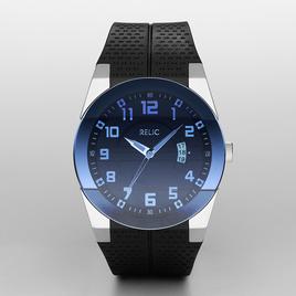 Mens RELIC by Fossil Jake Beveled Blue Dial Watch - ZR11861