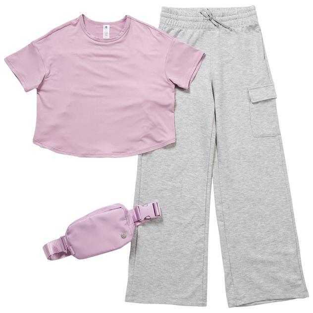 Girls (7-12) Velocity Girls® Double Tulip Tee & Fleece Set