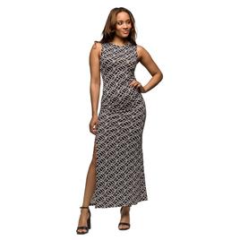Womens 24/7 Comfort Apparel Black & White Sleeveless Maxi Dress
