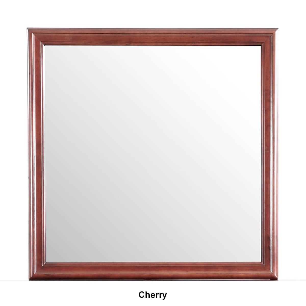 Passion Furniture Classic Square Wood Dresser Mirror - 38x38