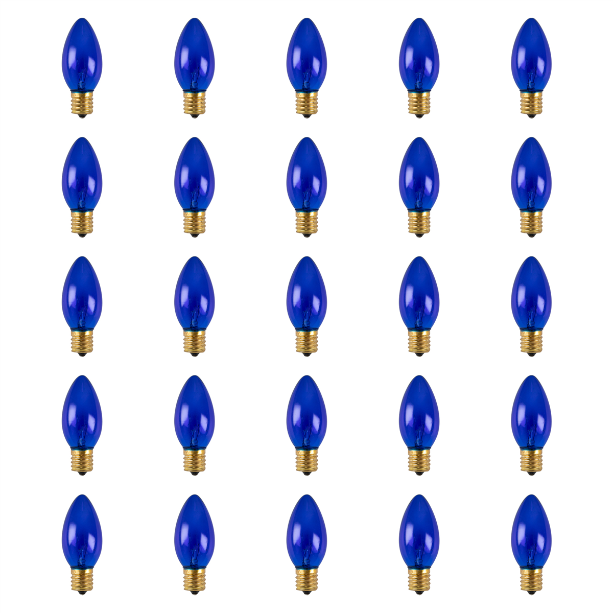 Northlight 25pc. Incandescent C9 Blue Christmas Replacement Bulbs