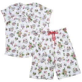 Womens Karen Neuburger Short Sleeve Teatime Bermuda Pajama Set
