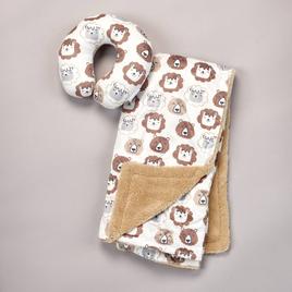 Baby Boy Dreamkids(tm) Animal Blanket with Neck Pillow