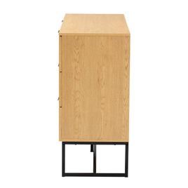 Baxton Studio Sawyer Oak Brown Wood 6-Drawer Storage Cabinet