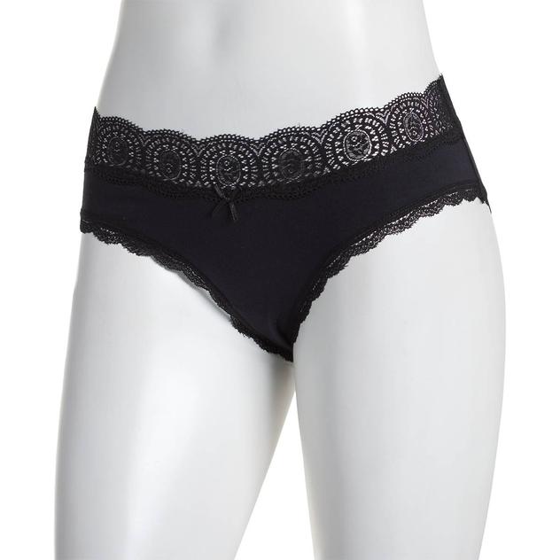 Womens René Rofé® Waist No Time Hipster Panties 156658-BLK