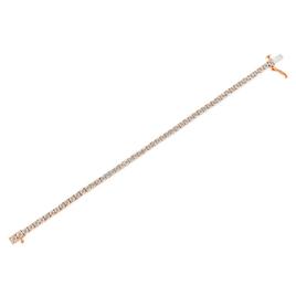 Haus of Brilliance Rose Gold over Silver Tennis Bracelet