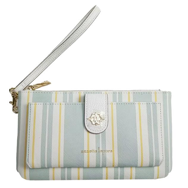 Womens Nanette Lepore Danie Stripe TZ Wristlet with Pocket
