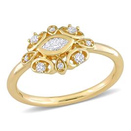 Diamond Classics(tm) 14kt. Gold 1/4ctw. Diamond Cluster Ring