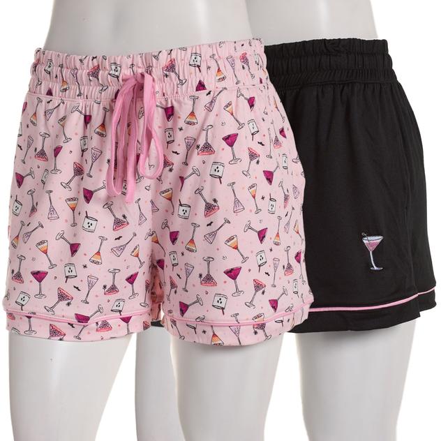Womens Sincerely Jules 2 pk. Halloween Spooky Martini Shorts
