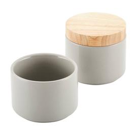 Rachael Ray 2pc. Ceramic Stacking Spice Box Set w/Lid-Grey