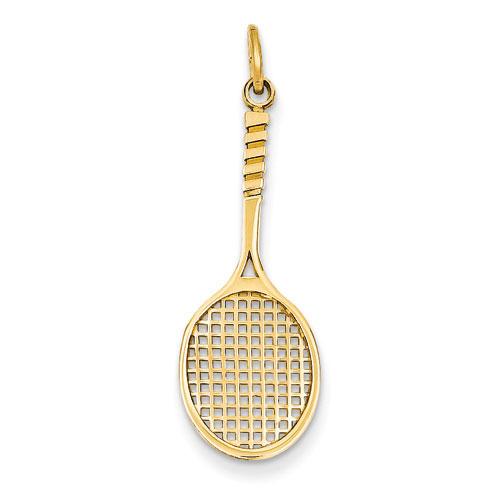 Gold Classics(tm) 14kt. Gold Tennis Racquet Charm
