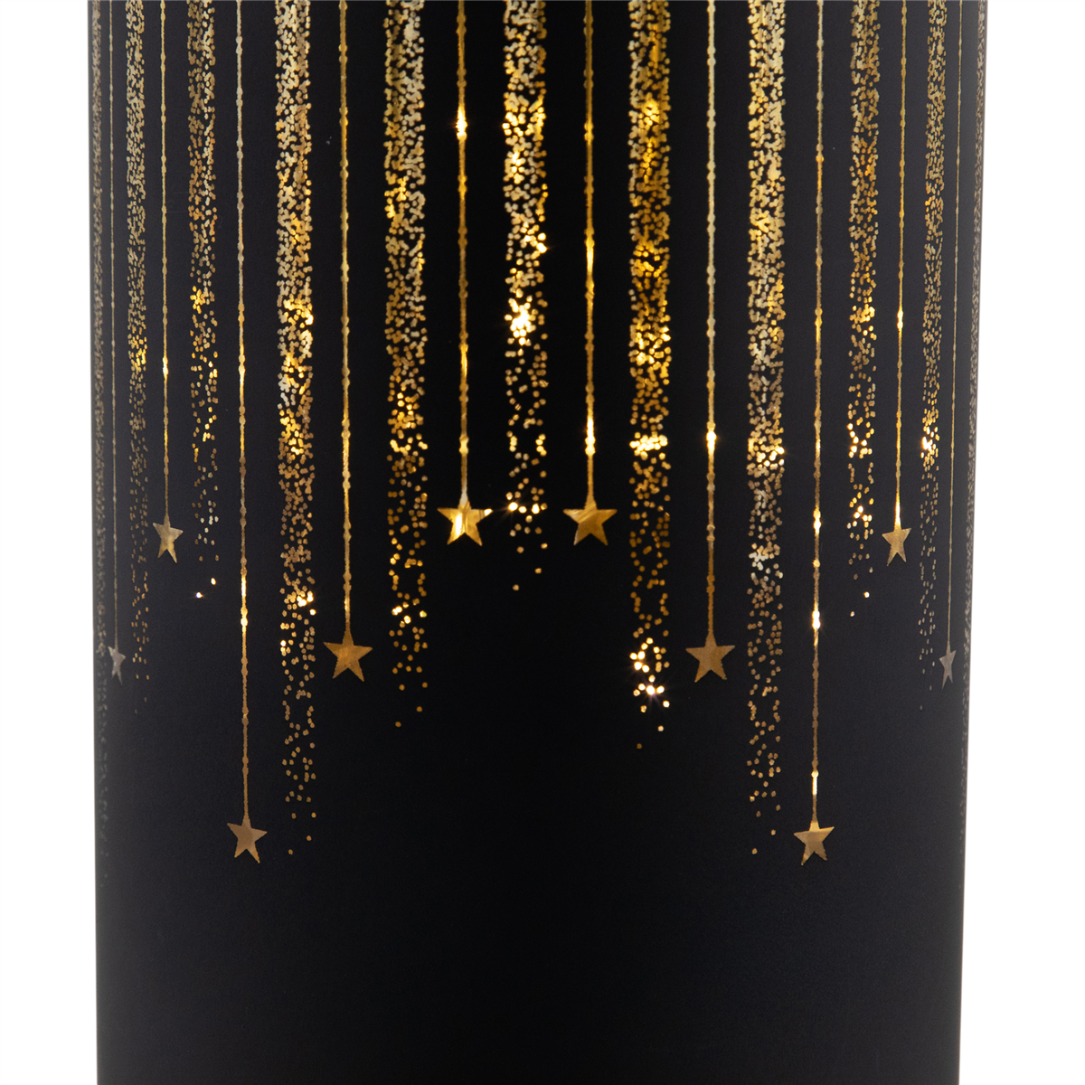 Northlight LED Glass Candle with Stars Christmas Decoration