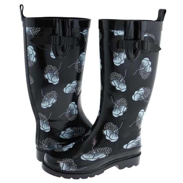 Womens Capelli New York Tall Flower Drop Rain Boots
