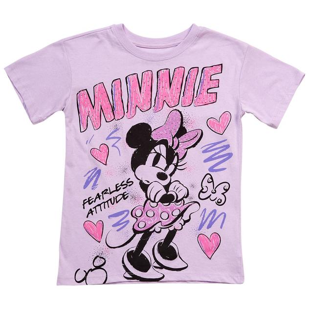 Girls (7-16) Disney Minnie Graffiti Rhinestone BF Tee