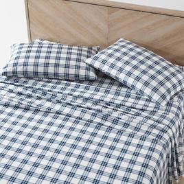 Eddie Bauer Basic Plaid Cotton Percale Sheet Set