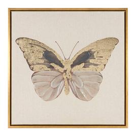 Artisan Home Sepia Butterfly Canvas Wall Decor