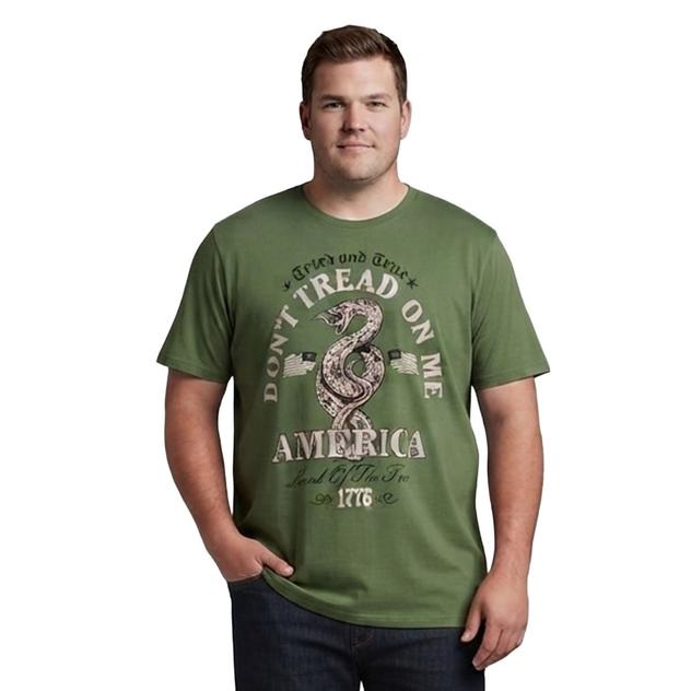 Mens Big & Tall Home of the Brave Don't Tread on Me Graphic Tee