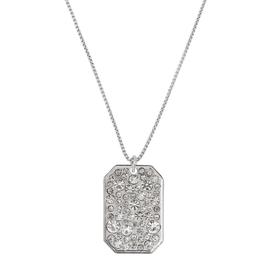 Steve Madden Pavé ID Tag Pendant Slider Pendant Necklace