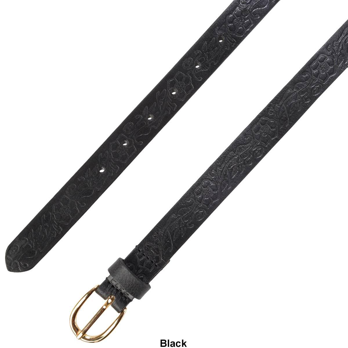 Womens Gloria Vanderbilt 25mm Floral Embossed Belt