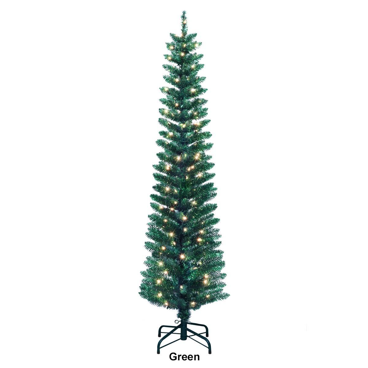 Puleo International 6ft. Pre-Lit Tinsel Artificial Christmas Tree