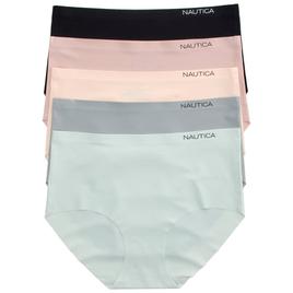 Womens Nautica 5pk. Raw Cut Leg Laser Panties - NT8710-5PKD