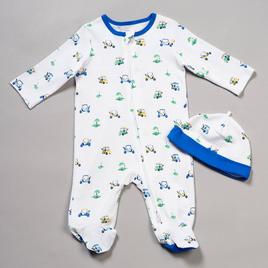 Baby Boy (NB-9M) Little Me(R) Golf Links Footie with Hat