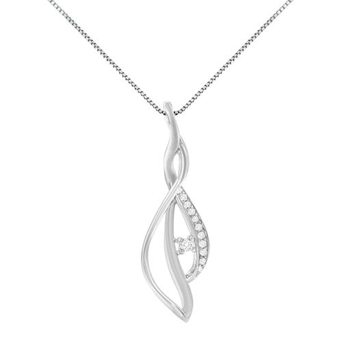 Espira 10kt. 1/10ctw. Round Diamond Pendant Necklace