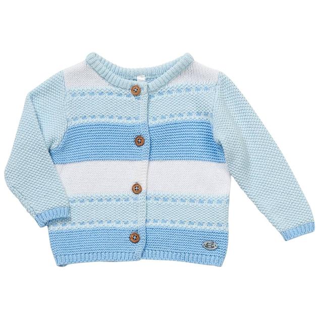 Baby Boy (NB-12M) Rock A Bye Baby® Textured Knit Button Cardigan