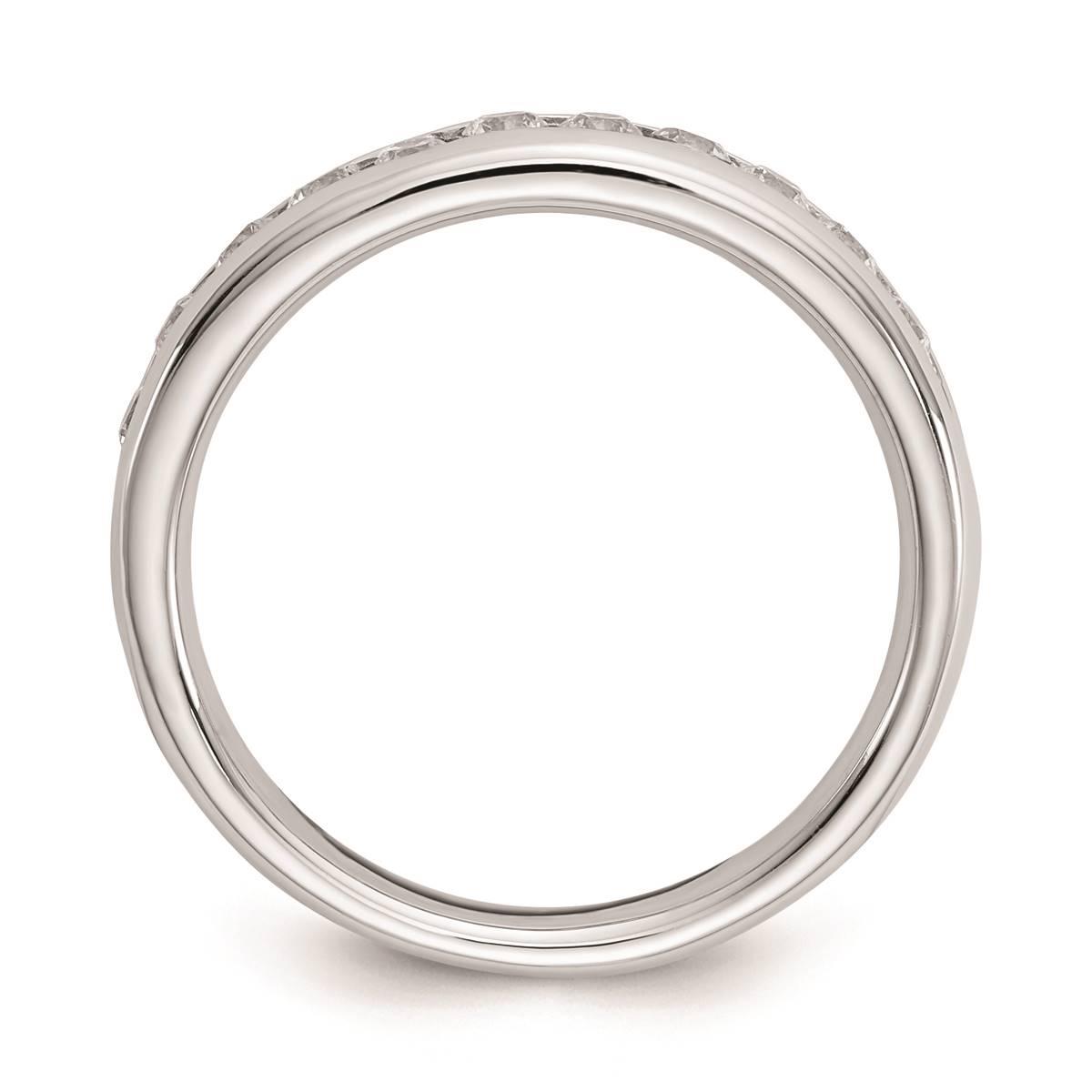 Pure Fire 14kt. White Gold Lab Grown 11-Stone Channel Band