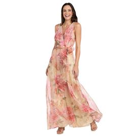 Womens R&M Richards Sleevless Surplus Print Organza Dress