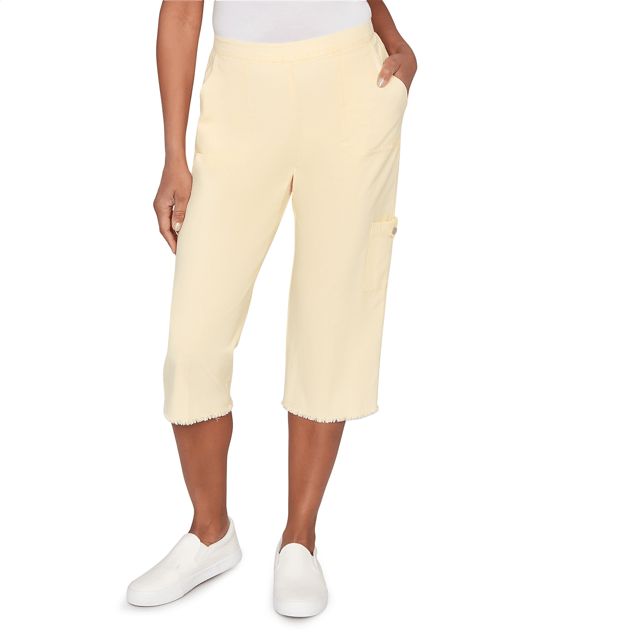 Womens Alfred Dunner Out Of The Blue Straight Leg Cargo Capris