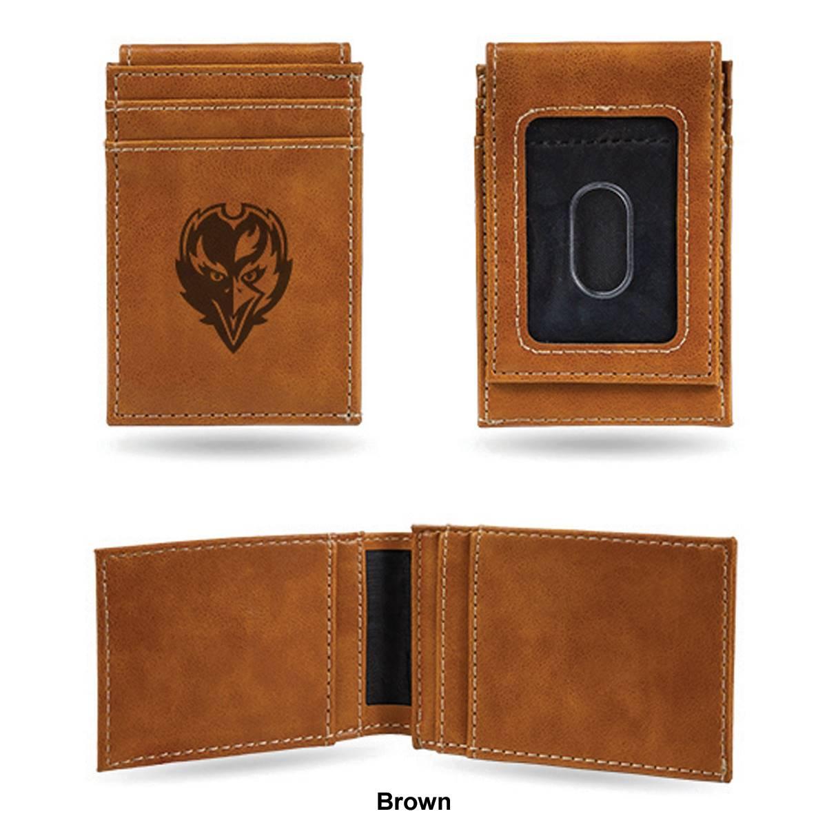 Mens NFL Baltimore Ravens Faux Leather Front Pocket Wallet