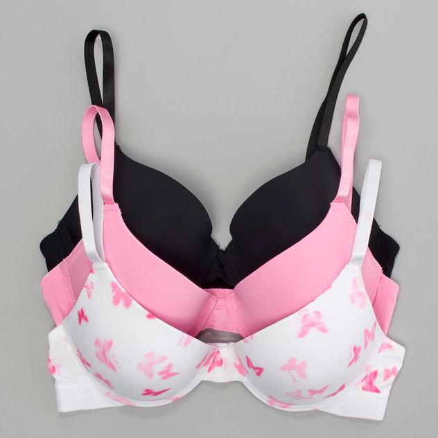 Juniors Juicy Couture 3pk. Butterfly Push Up Bras - JC4002-3PKCN