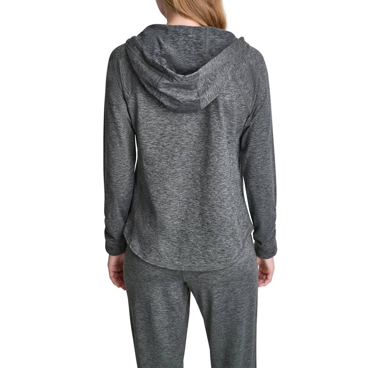 Womens DKNY Sport Space Dye Full Zip Hoodie with Pockets