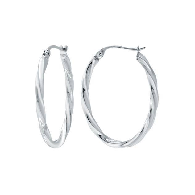 Designs by FMC 2x20x25mm Sterling Silver Twisted Hoop Earrings