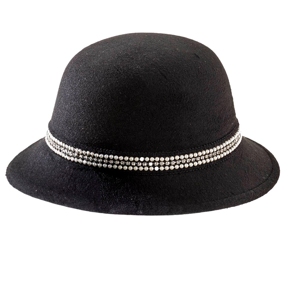 Womens Madd Hatter Pearl Beaded Cloche