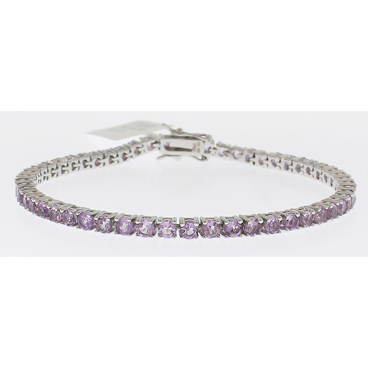 Gemstone Classics(tm) 3mm Pink Amethyst Bracelet