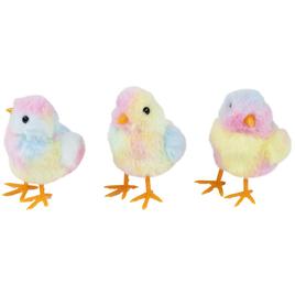 Northlight Seasonal Tie Dye Easter Chick Figurines - Set of 3