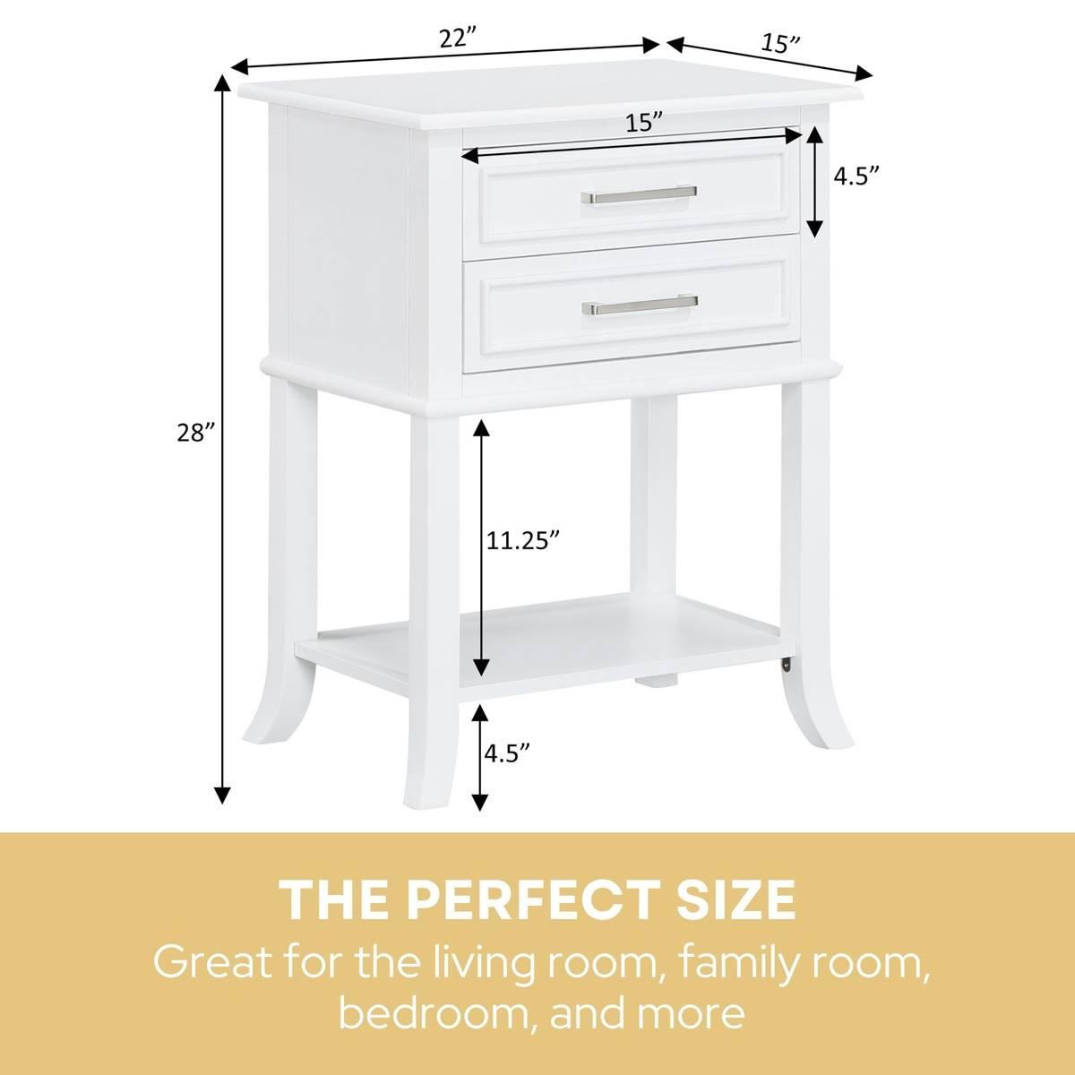Convenience Concepts Sydney 2 Drawer End Table