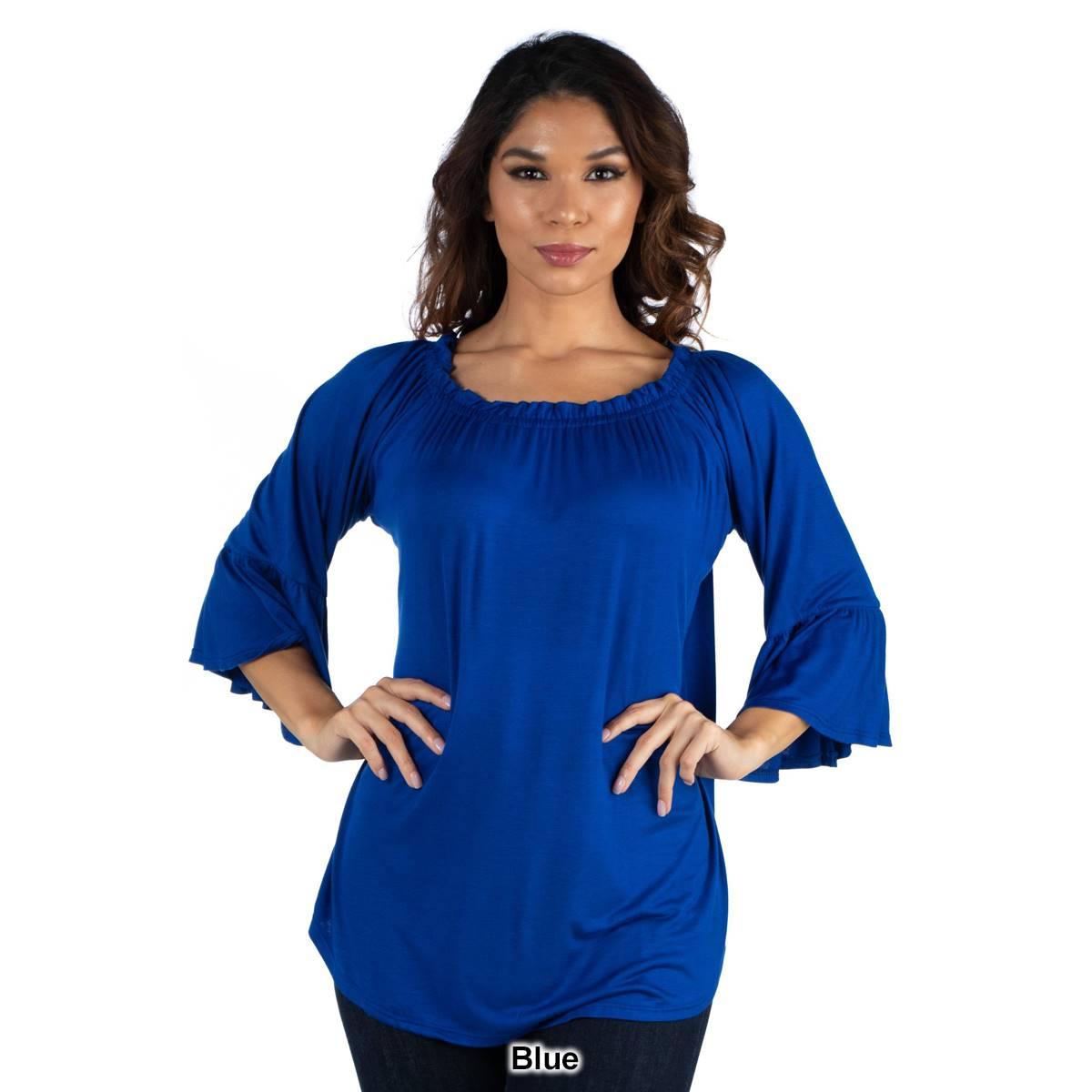 Womens 24/7 Comfort Apparel Loose Fit Tunic Top