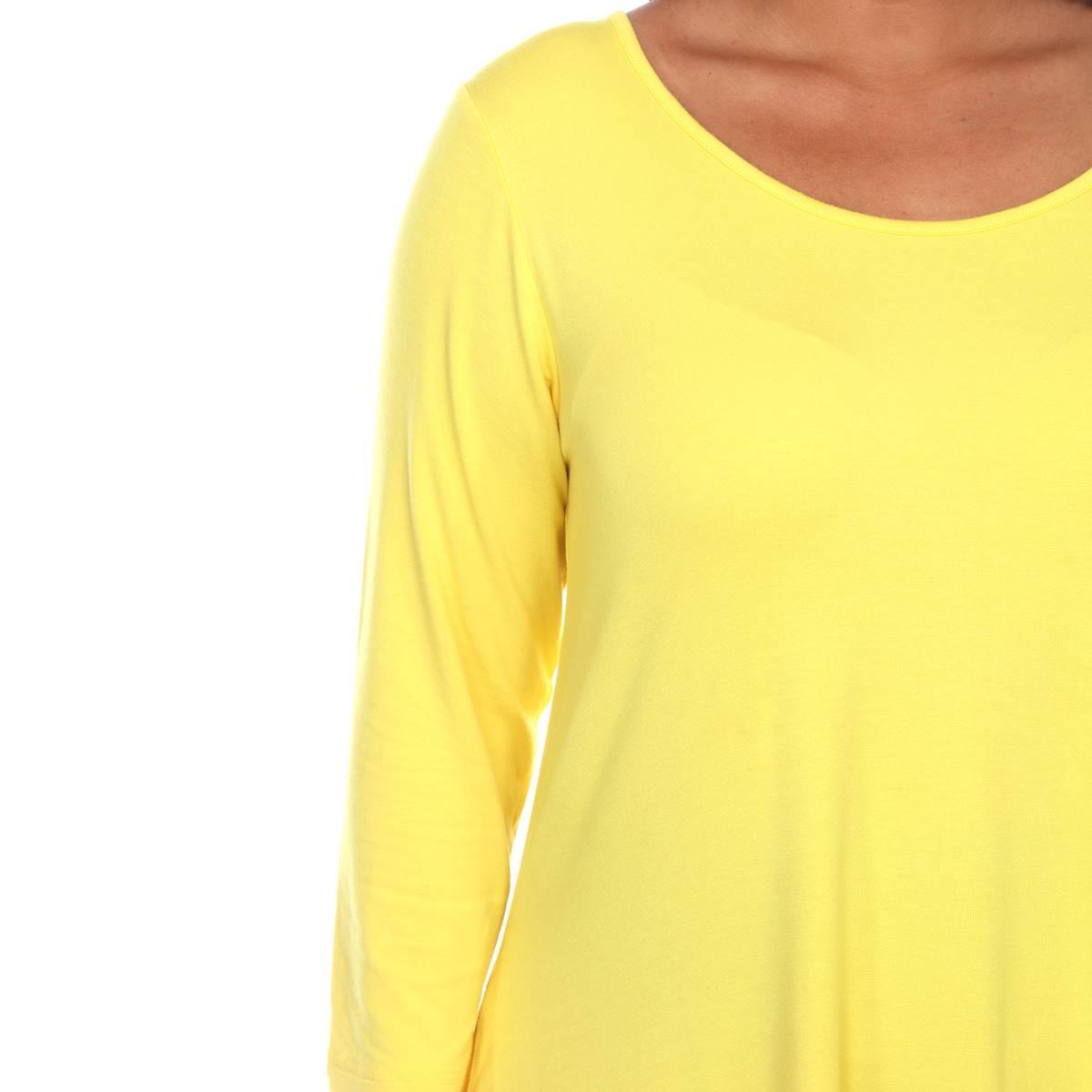 Plus Size White Mark Long Sleeve Tunic With Side Pocket