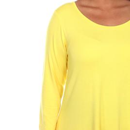 Plus Size White Mark Long Sleeve Tunic With Side Pocket