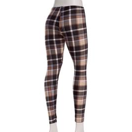 Juniors Jolie & Joy Print Leggings - Brown Plaid