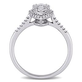 Diamond Classics™ 10kt. White Gold 1/2ctw. Diamond Pear Ring