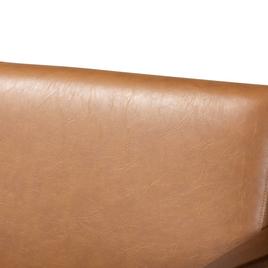 Baxton Studio Bianca Modern Wood & Faux Leather Effect Loveseat