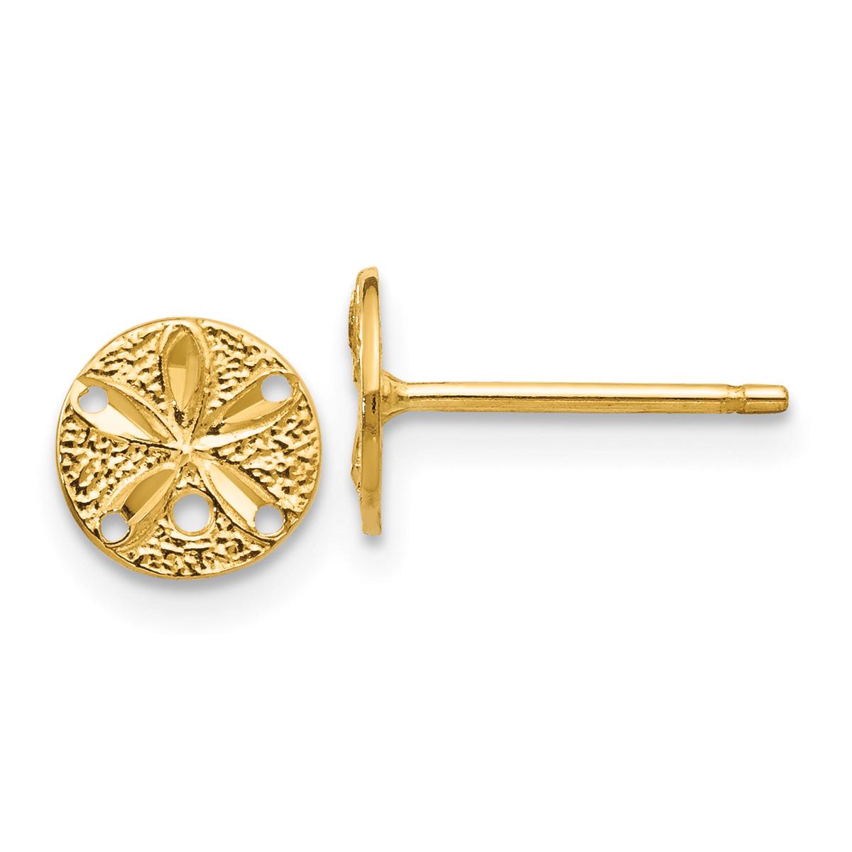 Gold Classics(tm) 14kt. Gold Sand Dollar Stud Earrings